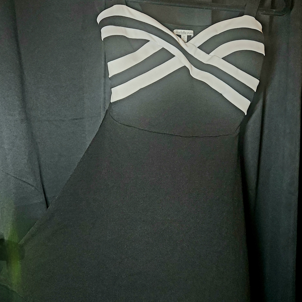 Charlotte Russe Black and White Strapless Dress